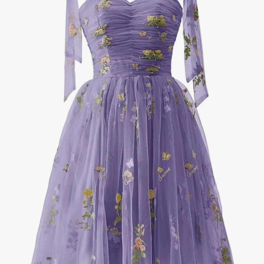 Purple Floral Dress
